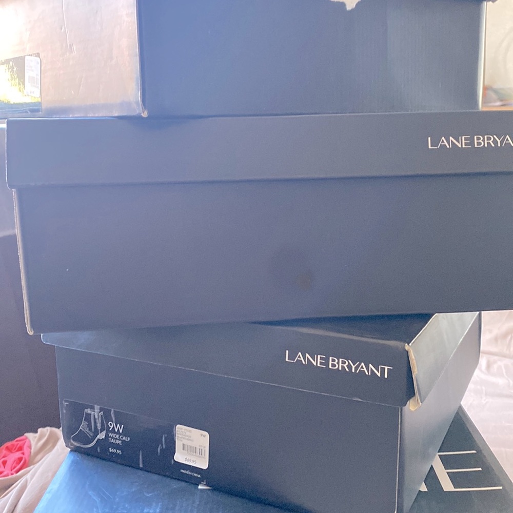 Lane Bryant tan booties